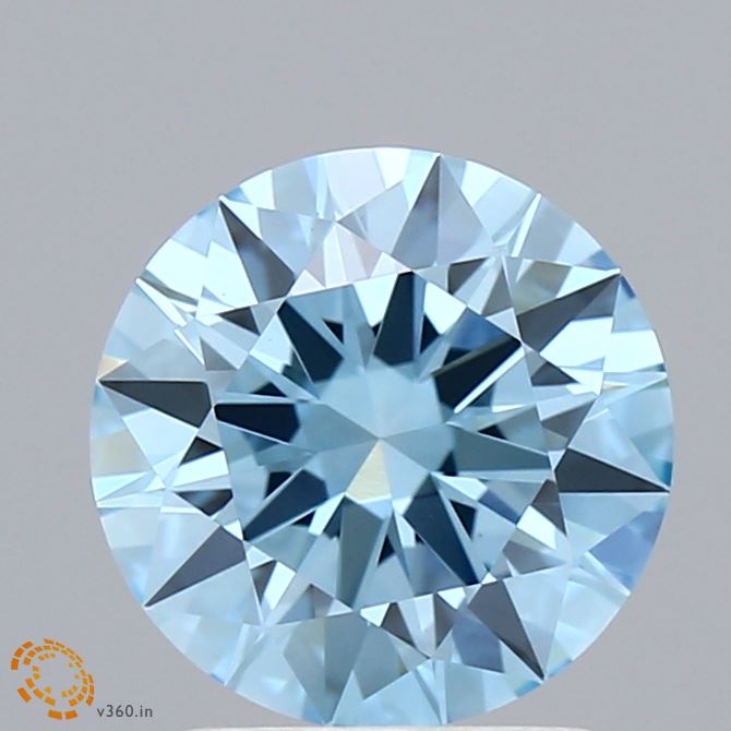 2.03ct Round FANCY VIVID BLUE VS1 Lab Created Diamond