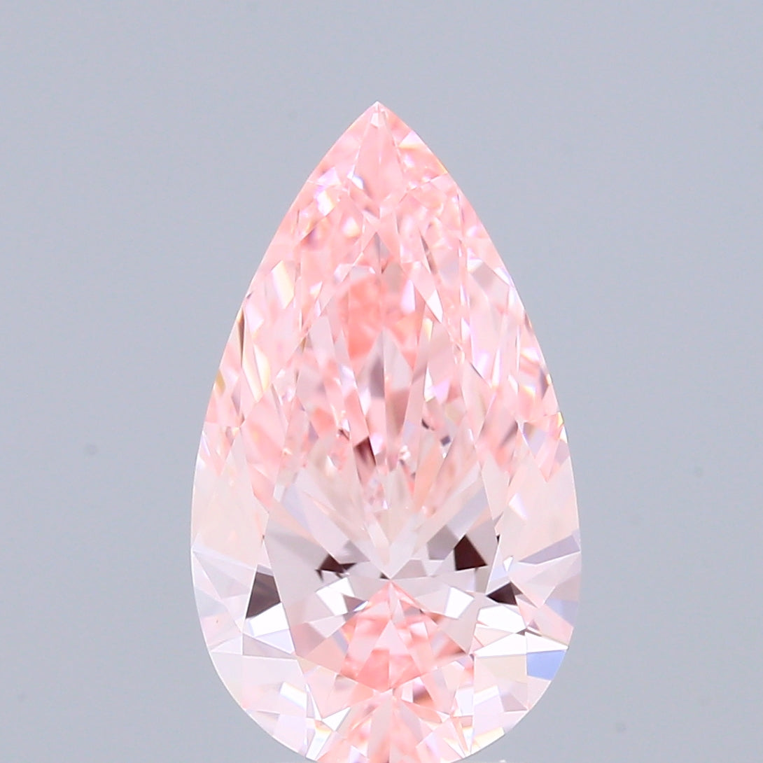 2.1ct Pear FANCY VIVID PINK VVS2 Lab Created Diamond