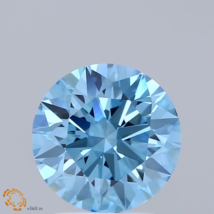 2.01ct Round FANCY VIVID BLUE VS1 Lab Created Diamond