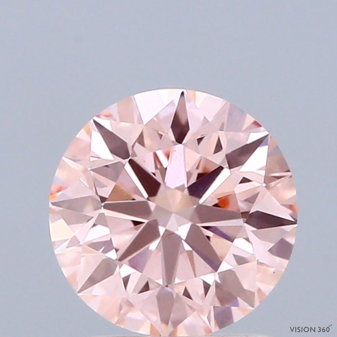 1.89ct Round FANCY INTENSE PINK VS1 Lab Created Diamond