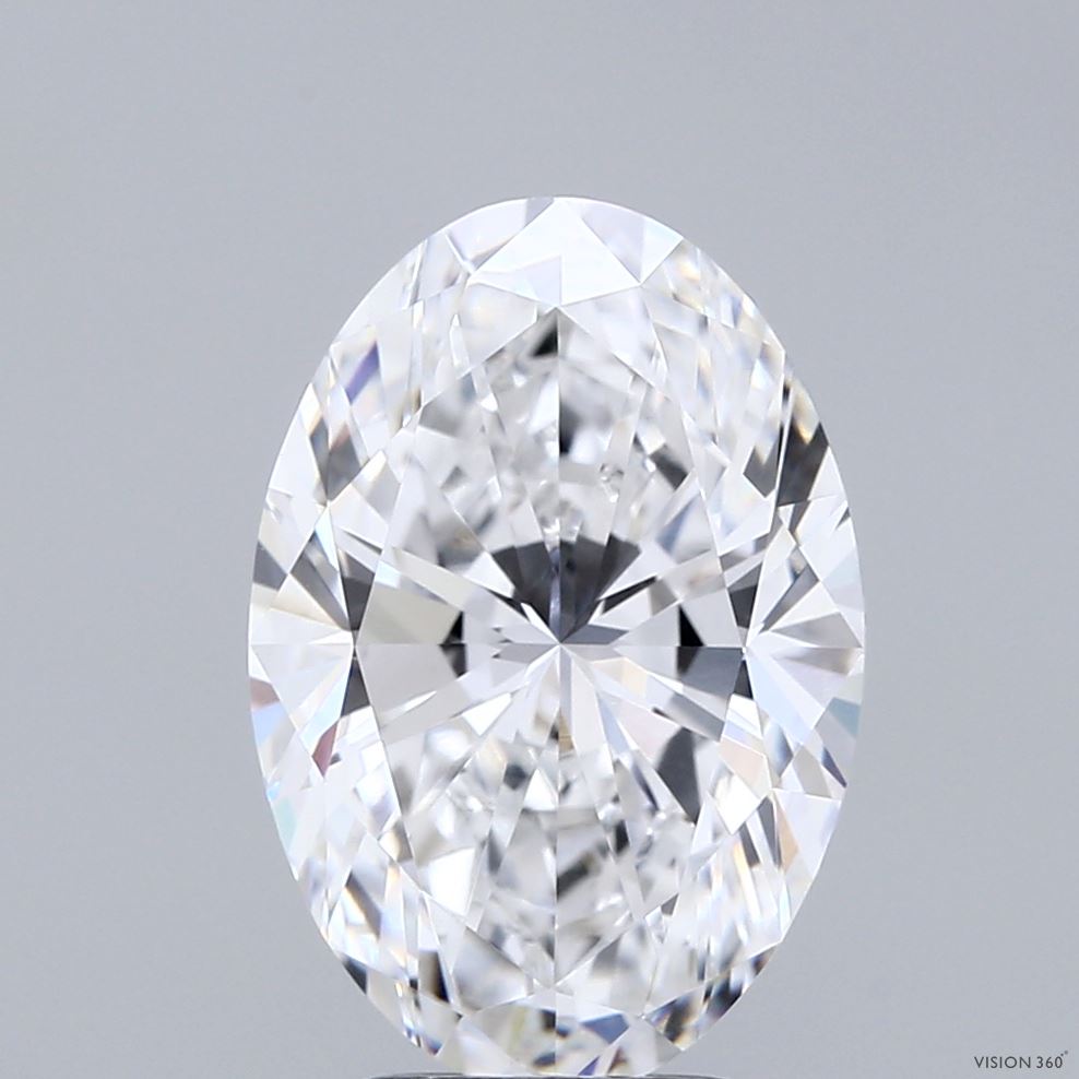 4ct Oval D VVS2 Lab Created Diamond