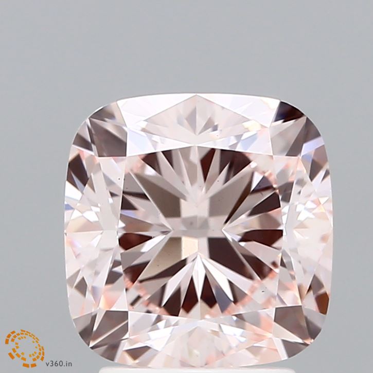 3.06ct Cushion FANCY PINK VS1 Lab Created Diamond