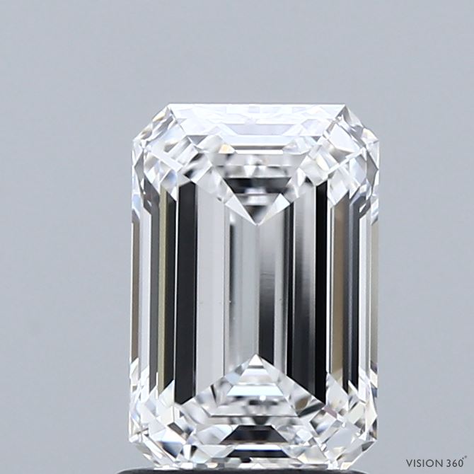 1.58ct Emerald D VVS2 Lab Created Diamond