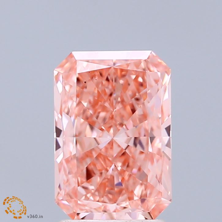 1.91ct Radiant FANCY VIVID PINK VS1 Lab Created Diamond
