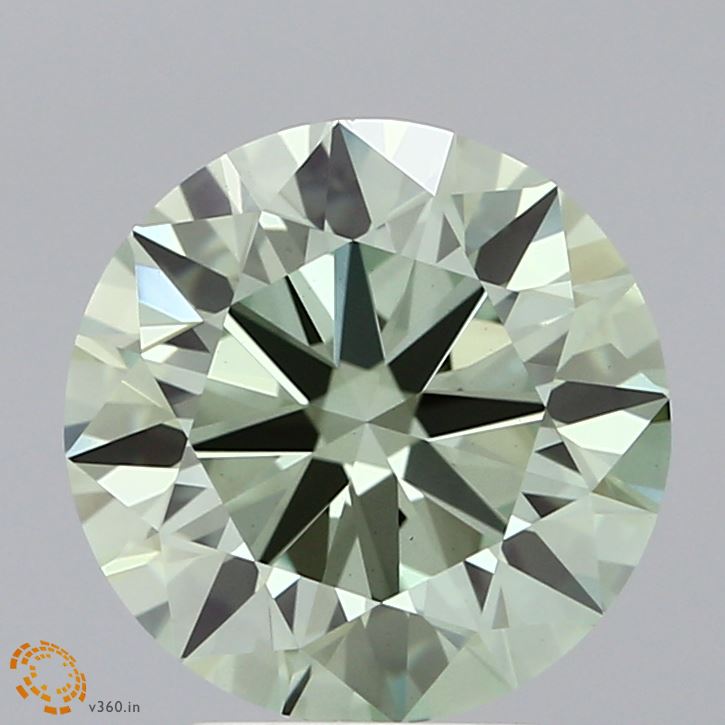 2.98ct Round FANCY INTENSE GREEN VS1 Lab Created Diamond