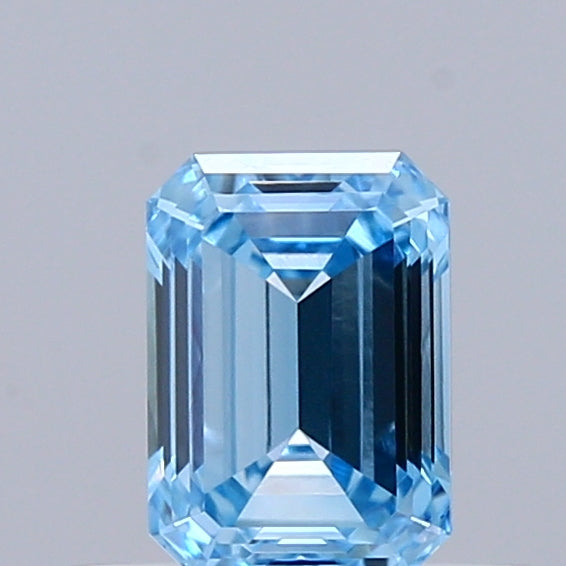0.54ct Emerald FANCY VIVID BLUE VS1 Lab Created Diamond