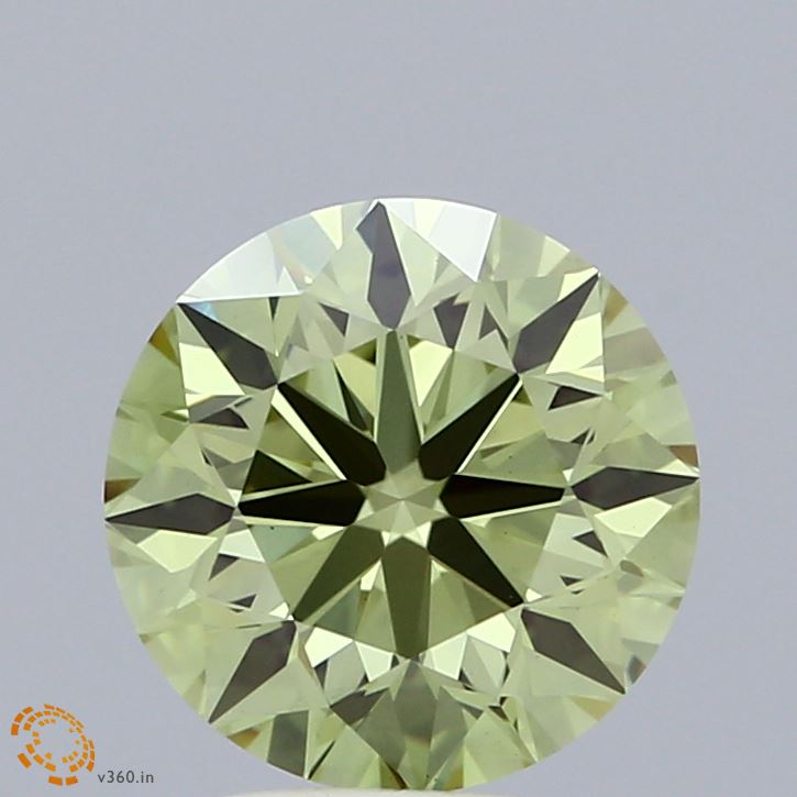 2.18ct Round FANCY VIVID GREEN VS1 Lab Created Diamond