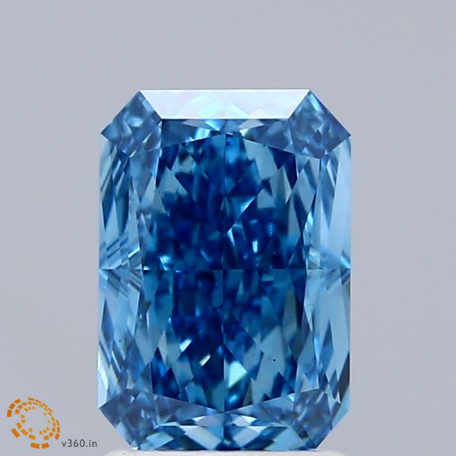 2.02ct Radiant FANCY VIVID BLUE VS1 Lab Created Diamond