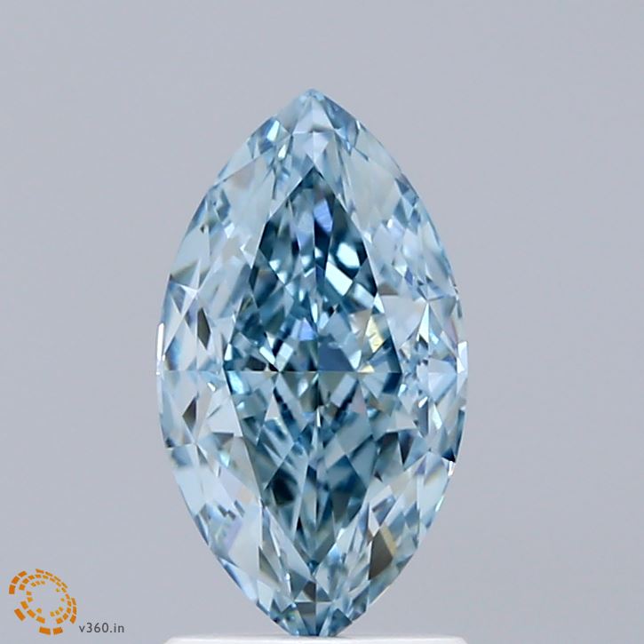 1.53ct Marquise FANCY VIVID BLUE VS1 Lab Created Diamond