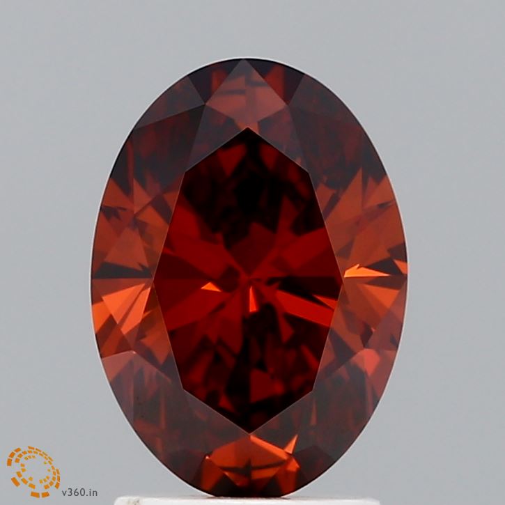 1.95ct Oval FANCY DEEP ORANGE VS1 Lab Created Diamond
