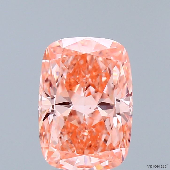 2.02ct Cushion FANCY VIVID PINK VS1 Lab Created Diamond