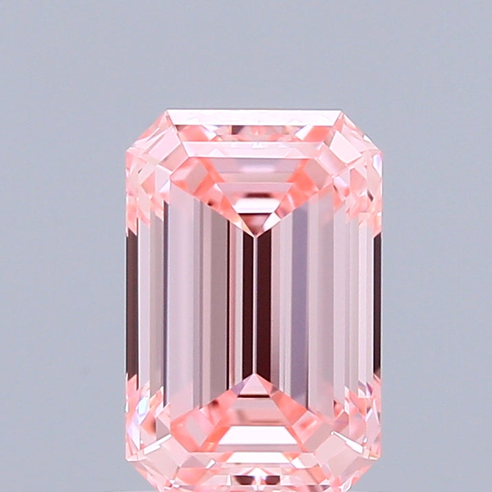 1.06ct Emerald FANCY INTENSE PINK VVS1 Lab Created Diamond