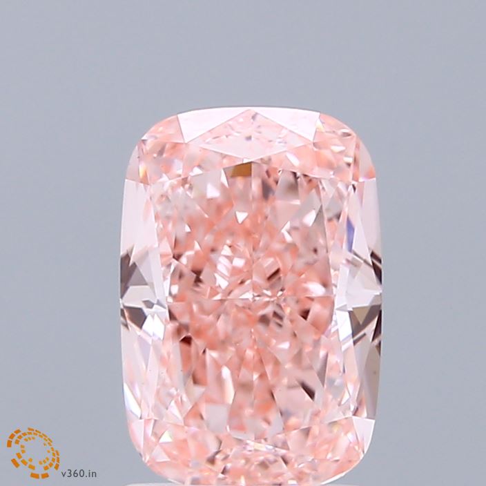 1.71ct Cushion FANCY VIVID PINK VS1 Lab Created Diamond