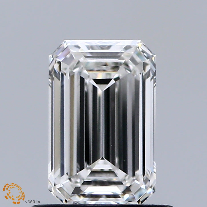 0.88ct Emerald F VS1 Lab Created Diamond