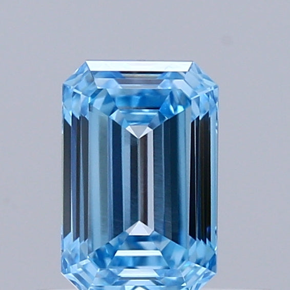 0.56ct Emerald FANCY VIVID BLUE VVS1 Lab Created Diamond