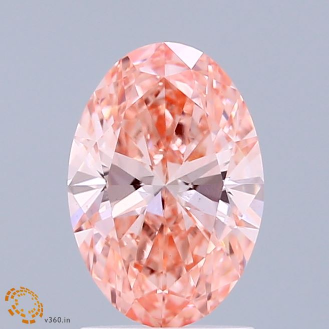 1.5ct Oval FANCY VIVID PINK VS1 Lab Created Diamond