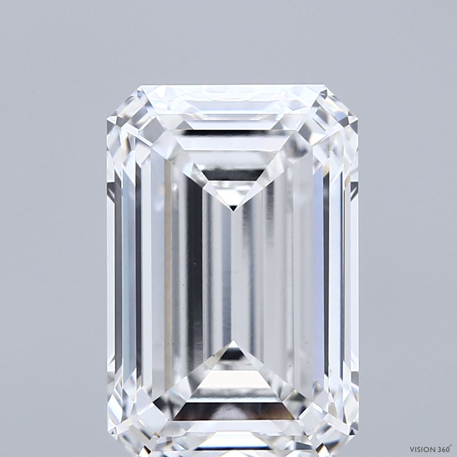 5.24ct Emerald F VS1 Lab Created Diamond