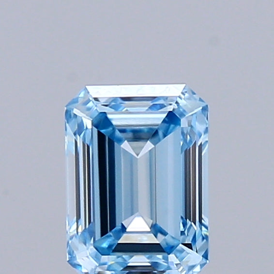 0.5ct Emerald FANCY INTENSE BLUE VVS1 Lab Created Diamond