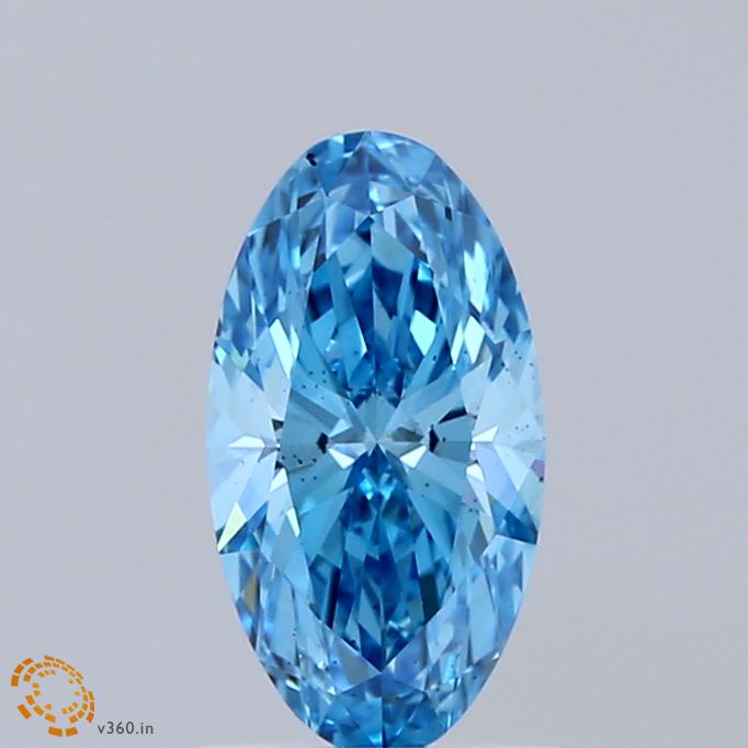 1.01ct Oval FANCY VIVID BLUE VS2 Lab Created Diamond