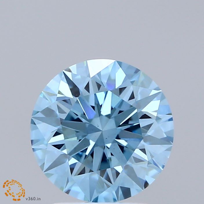2.09ct Round FANCY VIVID BLUE VS1 Lab Created Diamond