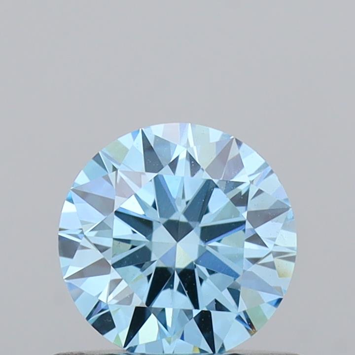 0.55ct Round FANCY VIVID BLUE VVS2 Lab Created Diamond