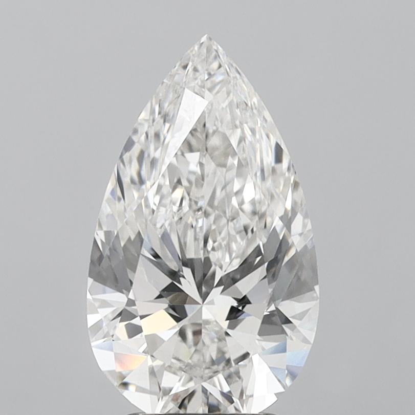 3.02ct Pear F VVS2 Lab Created Diamond