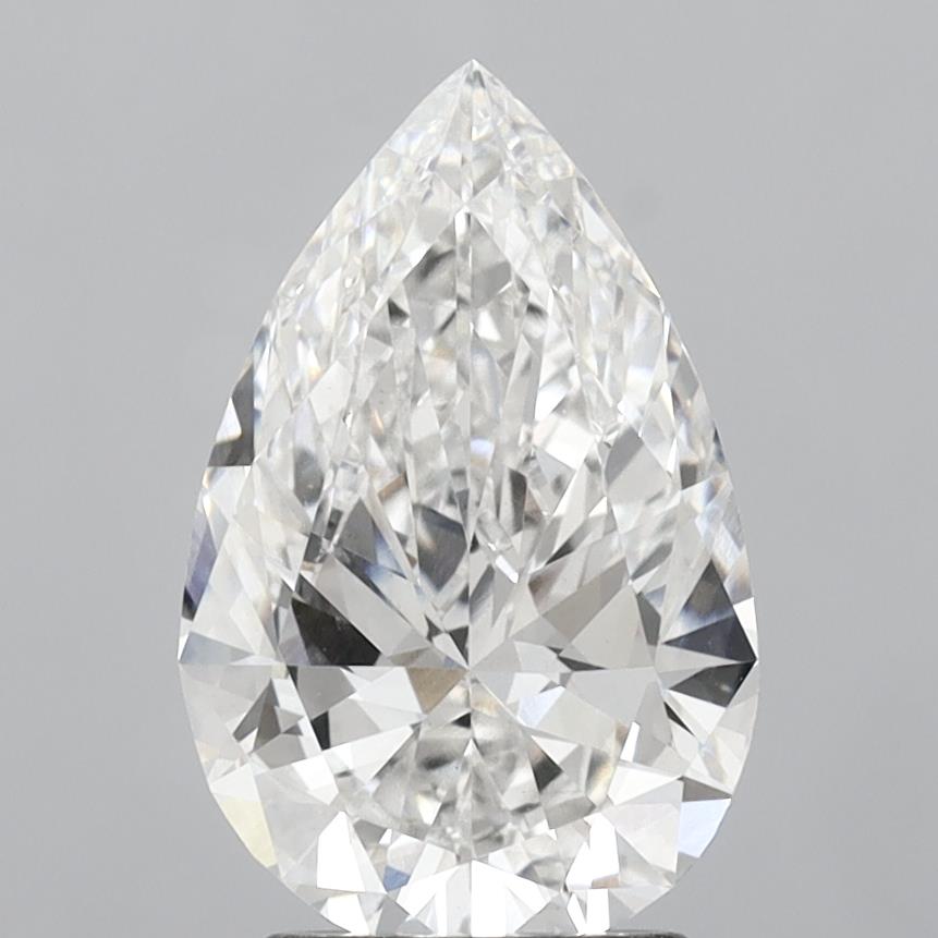 2.81ct Pear F VS1 Lab Created Diamond