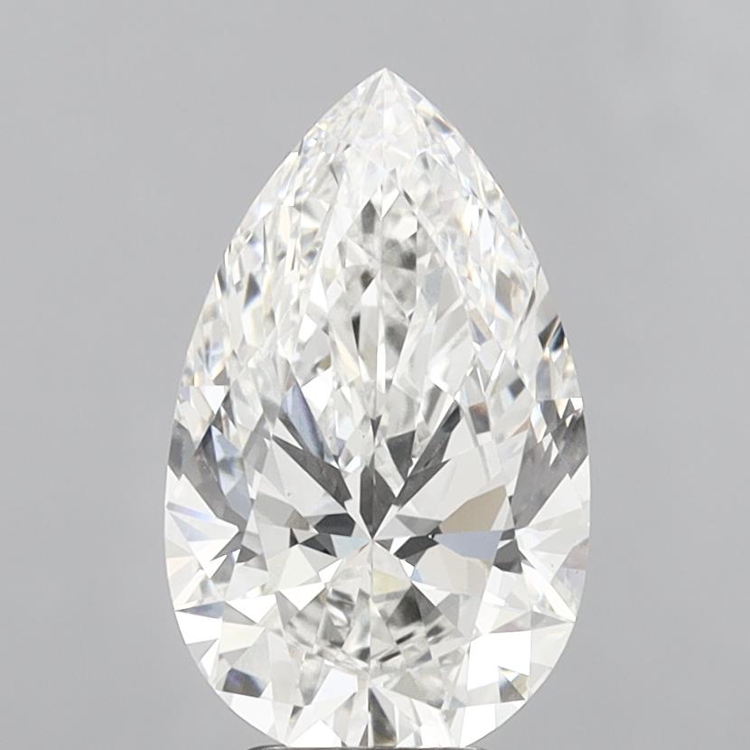 4.6ct Pear F VS1 Lab Created Diamond