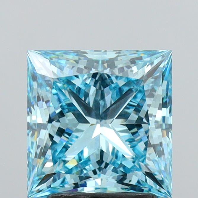 2.7ct Princess VVS2 Lab Created Diamond