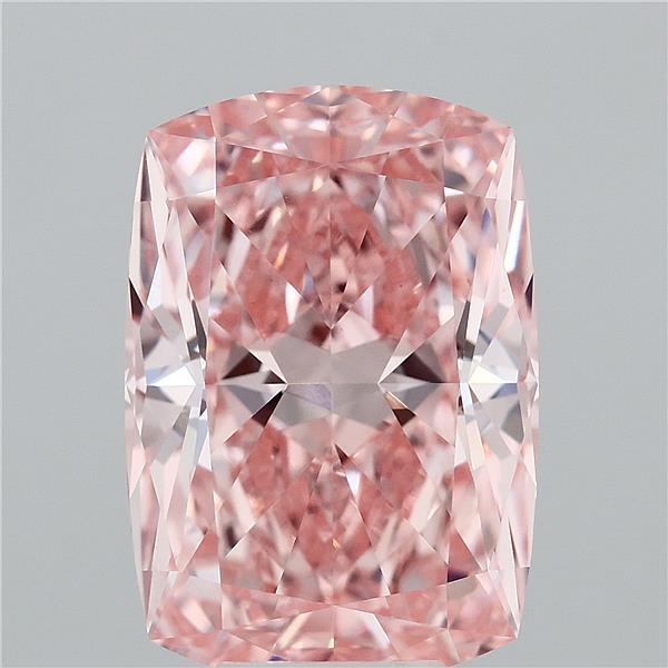 7.08ct Cushion FANCY VIVID PINK VS1 Lab Created Diamond