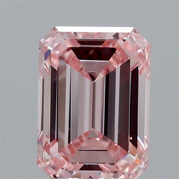 1.4ct Emerald FANCY INTENSE PINK VS1 Lab Created Diamond