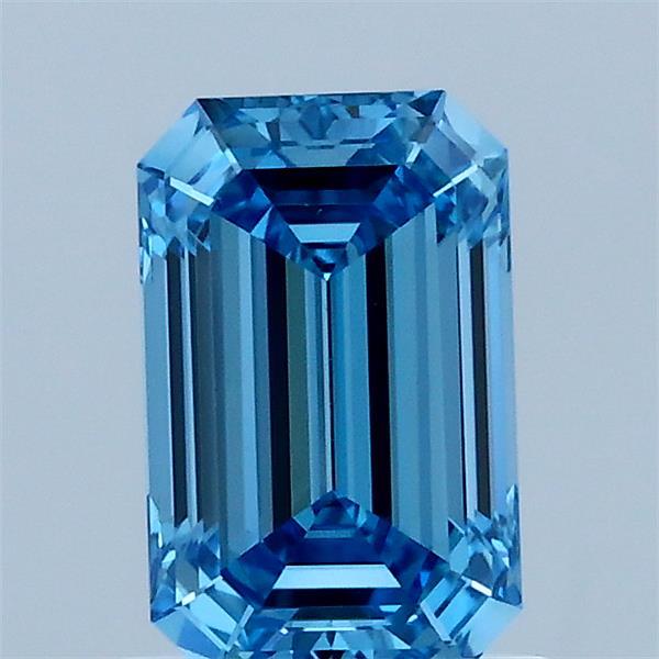 1.06ct Emerald FANCY VIVID BLUE VS1 Lab Created Diamond