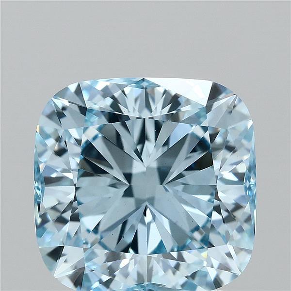 2.71ct Cushion FANCY VIVID BLUE VS1 Lab Created Diamond