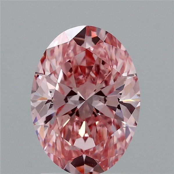 2.02ct Oval FANCY VIVID PINK VS1 Lab Created Diamond