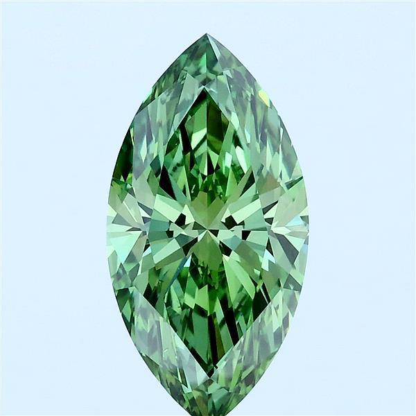 2.59ct Marquise FANCY VIVID GREEN VS1 Lab Created Diamond