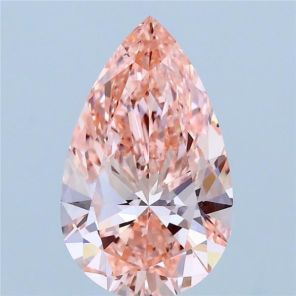 2ct Pear FANCY VIVID PINK VS1 Lab Created Diamond
