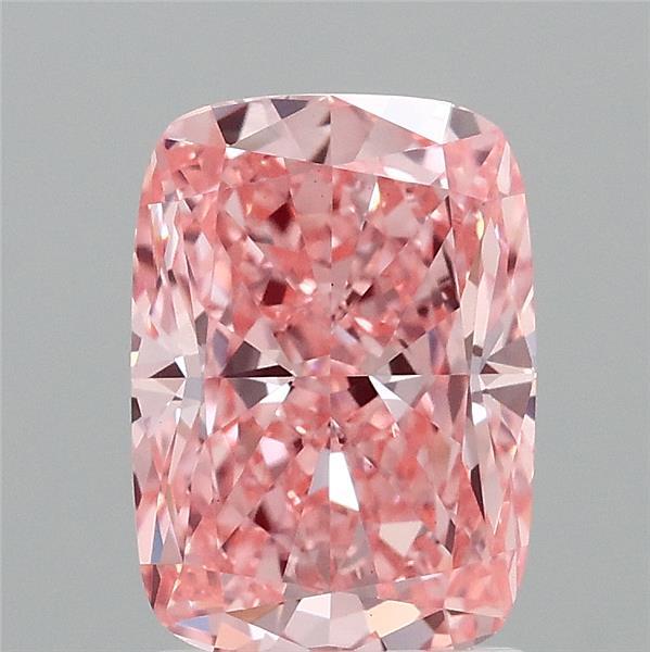 2.05ct Cushion FANCY VIVID PINK VS1 Lab Created Diamond