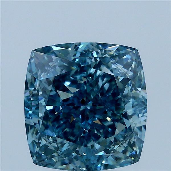 3.07ct Cushion FANCY VIVID BLUE VS1 Lab Created Diamond
