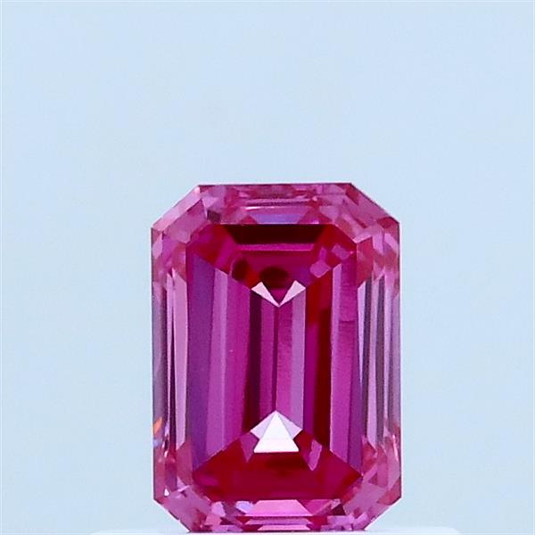 0.56ct Emerald FANCY VIVID PINK VVS1 Lab Created Diamond