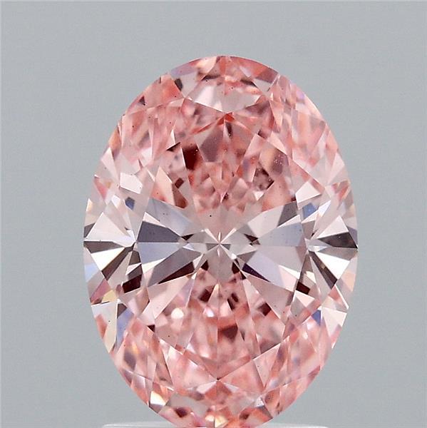 2ct Oval FANCY VIVID PINK VS1 Lab Created Diamond