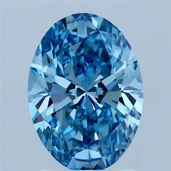 2ct Oval FANCY VIVID BLUE VS1 Lab Created Diamond