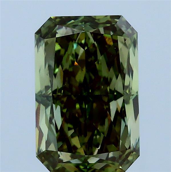 2.07ct Radiant FANCY VIVID GREEN VS1 Lab Created Diamond