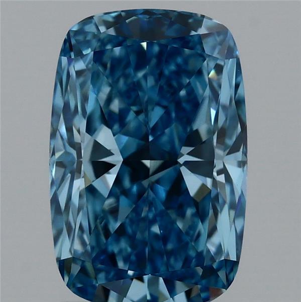 2.09ct Cushion FANCY VIVID BLUE VVS2 Lab Created Diamond