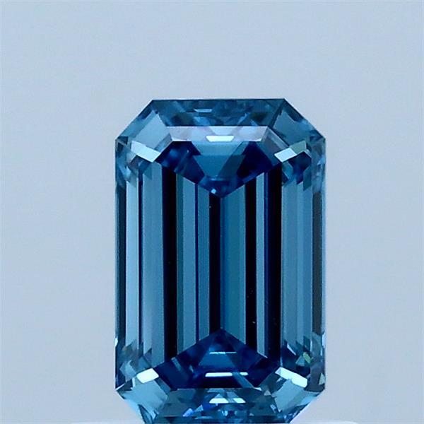 0.78ct Emerald FANCY VIVID BLUE VS2 Lab Created Diamond