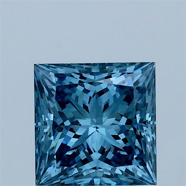 1.05ct Princess FANCY VIVID BLUE VS1 Lab Created Diamond