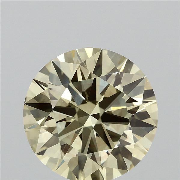 3.07ct Round FANCY INTENSE YELLOW VS2 Lab Created Diamond