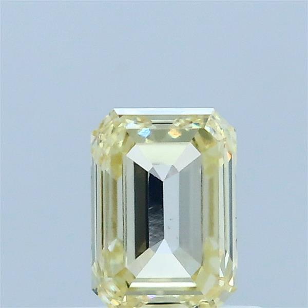 0.59ct Emerald FANCY LIGHT YELLOW VS1 Lab Created Diamond