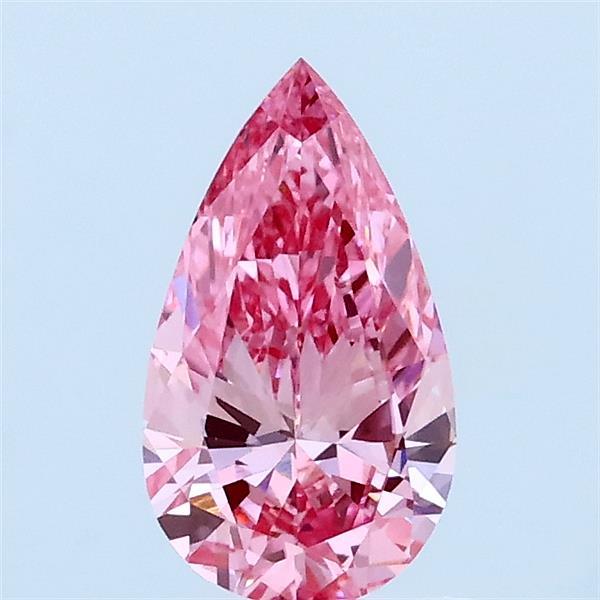 0.68ct Pear FANCY VIVID PINK VVS2 Lab Created Diamond