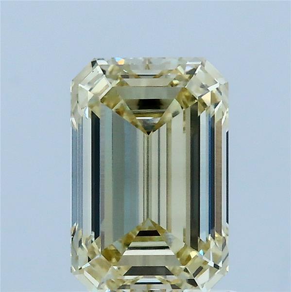 1.51ct Emerald FANCY LIGHT YELLOW VS1 Lab Created Diamond