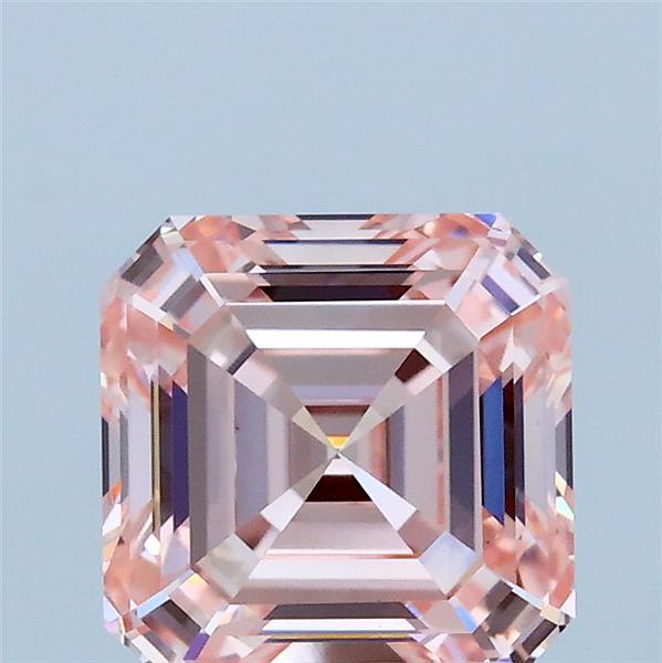2.07ct Asscher FANCY INTENSE PINK VVS2 Lab Created Diamond